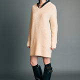 V Neck Knit Dress