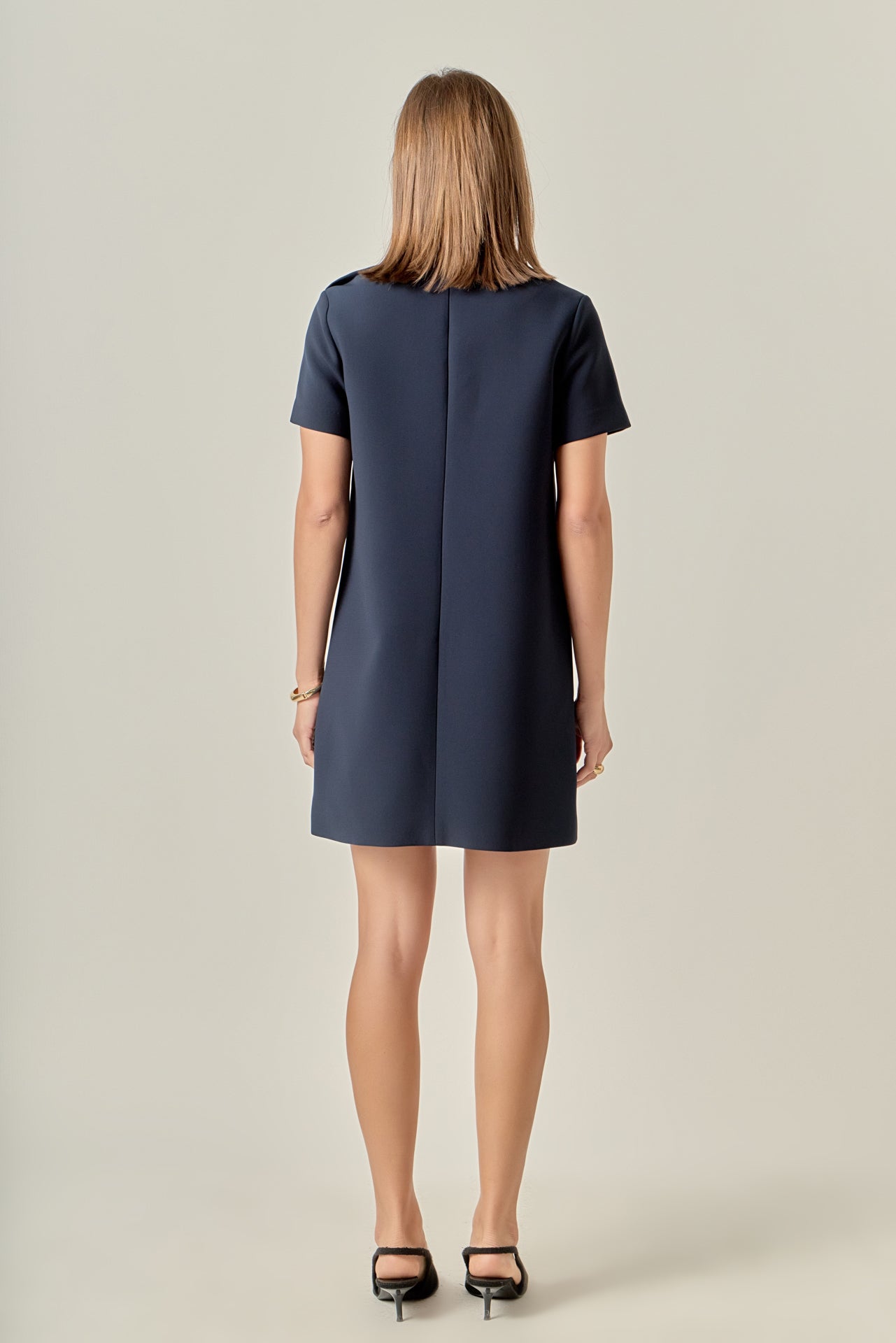 english factory solid mini dress English Factory Color Block Shirt Mini Dress