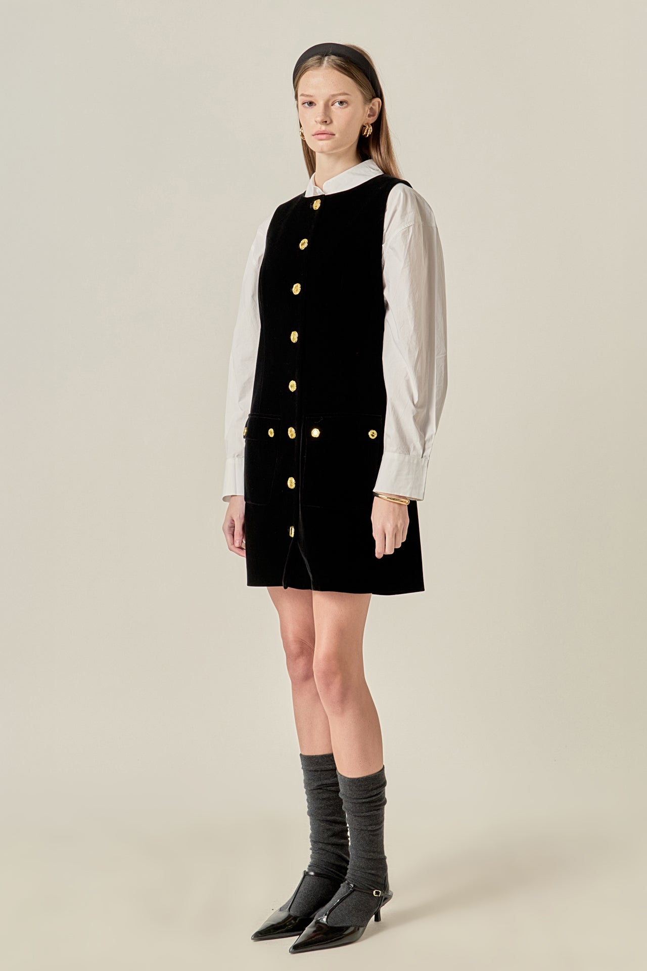 english factory velvet mini dress English Factory