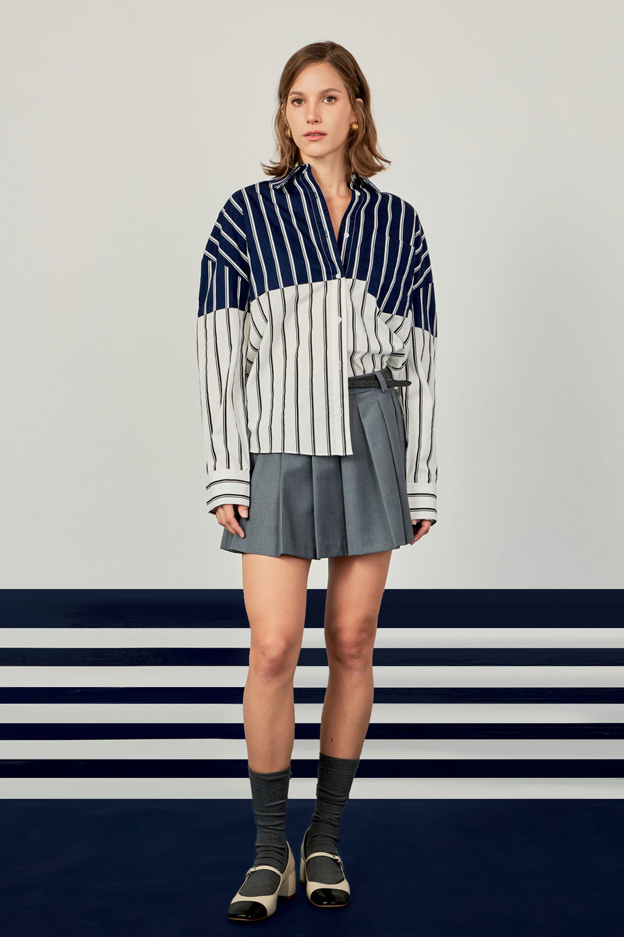 Colorblock Stripe Shirt – English Factory