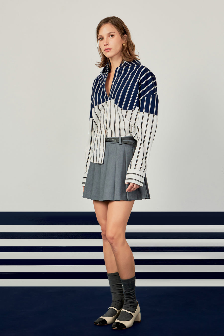 Colorblock Stripe Shirt – English Factory