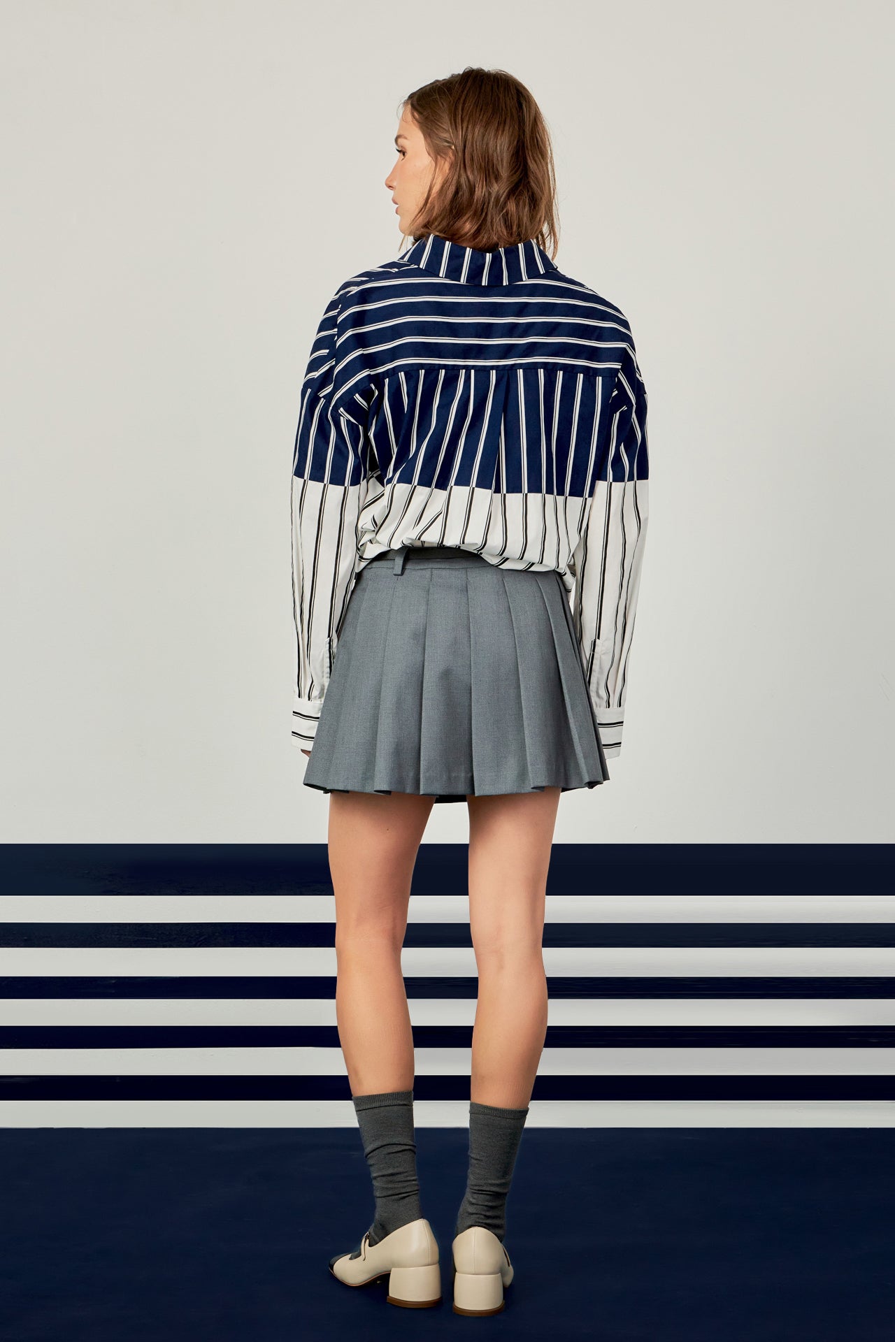Colorblock Stripe Shirt – English Factory