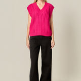 Cable Knit Vest
