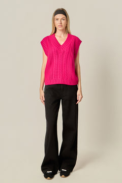 Cable Knit Vest