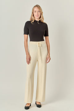 Cable Knit Long Pants