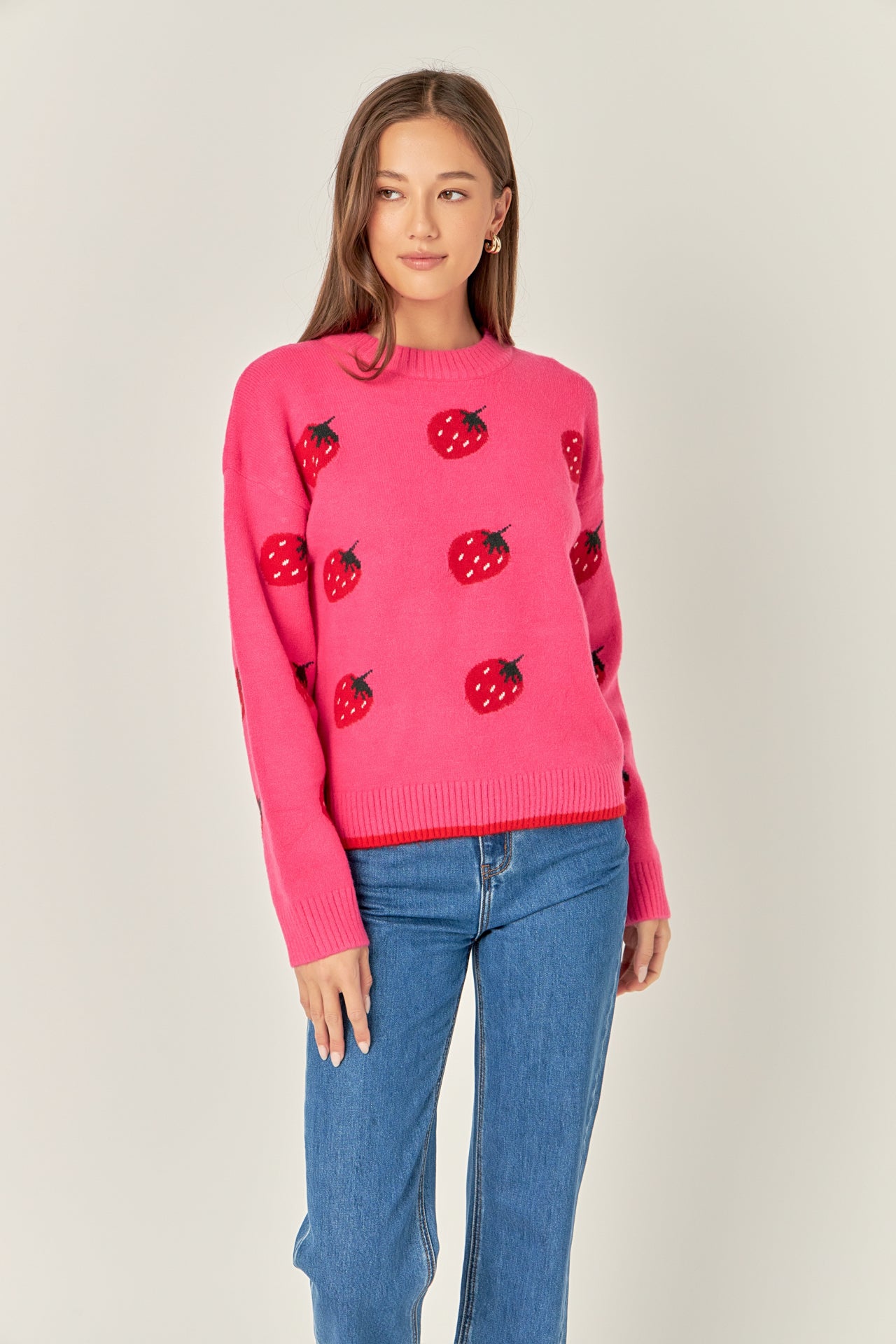 Strawberry Crew Neck Knit – English Factory