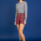 Red Check Skort