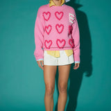 Pom Pom Heart Sweater