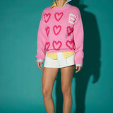 Pom Pom Heart Sweater