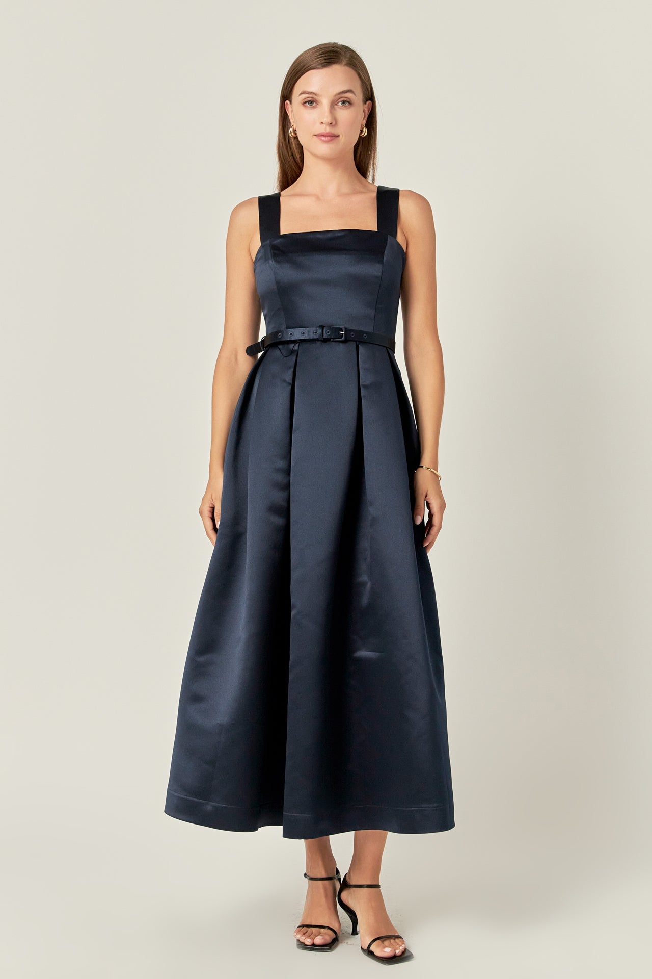 Sleeveless Flared Midi Dress