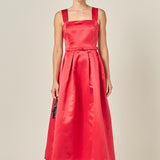 Sleeveless Flared Midi Dress