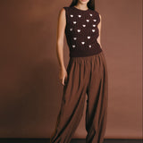 Embroidered Heart Knit Vest