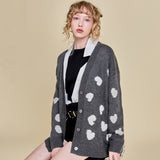 Lurex Heart Cardigan