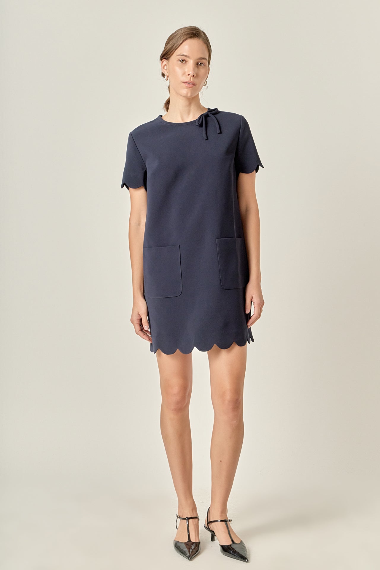 English Factory - Bow Detailed Mini Dress Black / XS English Factory - Bow Detailed Mini Dress Black / XS