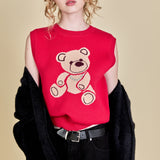 Teddy Bear Knit Vest