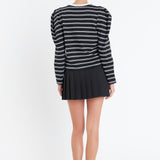 Striped Puff Sleeves Top