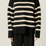 Stripe Turtle Neck Knit