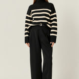 Stripe Turtle Neck Knit