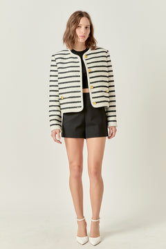 Stripe Tweed Jacket