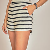 Stripe Tweed Shorts