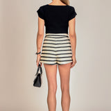 Stripe Tweed Shorts