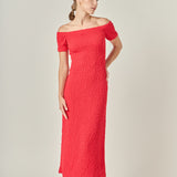 Textured Midi Dress