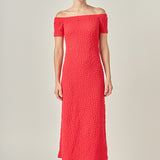 Textured Midi Dress
