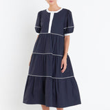 Contrast Midi Dress