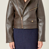 Faux Leather Biker Jacket