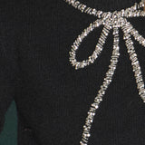 Rhinestone Bow Knit