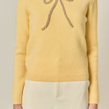 Rhinestone Bow Knit