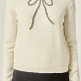 Rhinestone Bow Knit