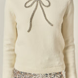 Rhinestone Bow Knit