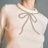 Rhinestone Bow Knit