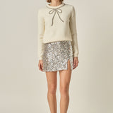 Rhinestone Bow Knit