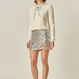 Rhinestone Bow Knit