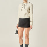 Rhinestone Bow Knit
