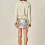 Rhinestone Bow Knit
