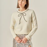 Rhinestone Bow Knit