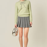 Rhinestone Bow Knit