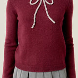 Rhinestone Bow Knit