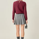 Rhinestone Bow Knit
