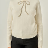 Rhinestone Bow Knit