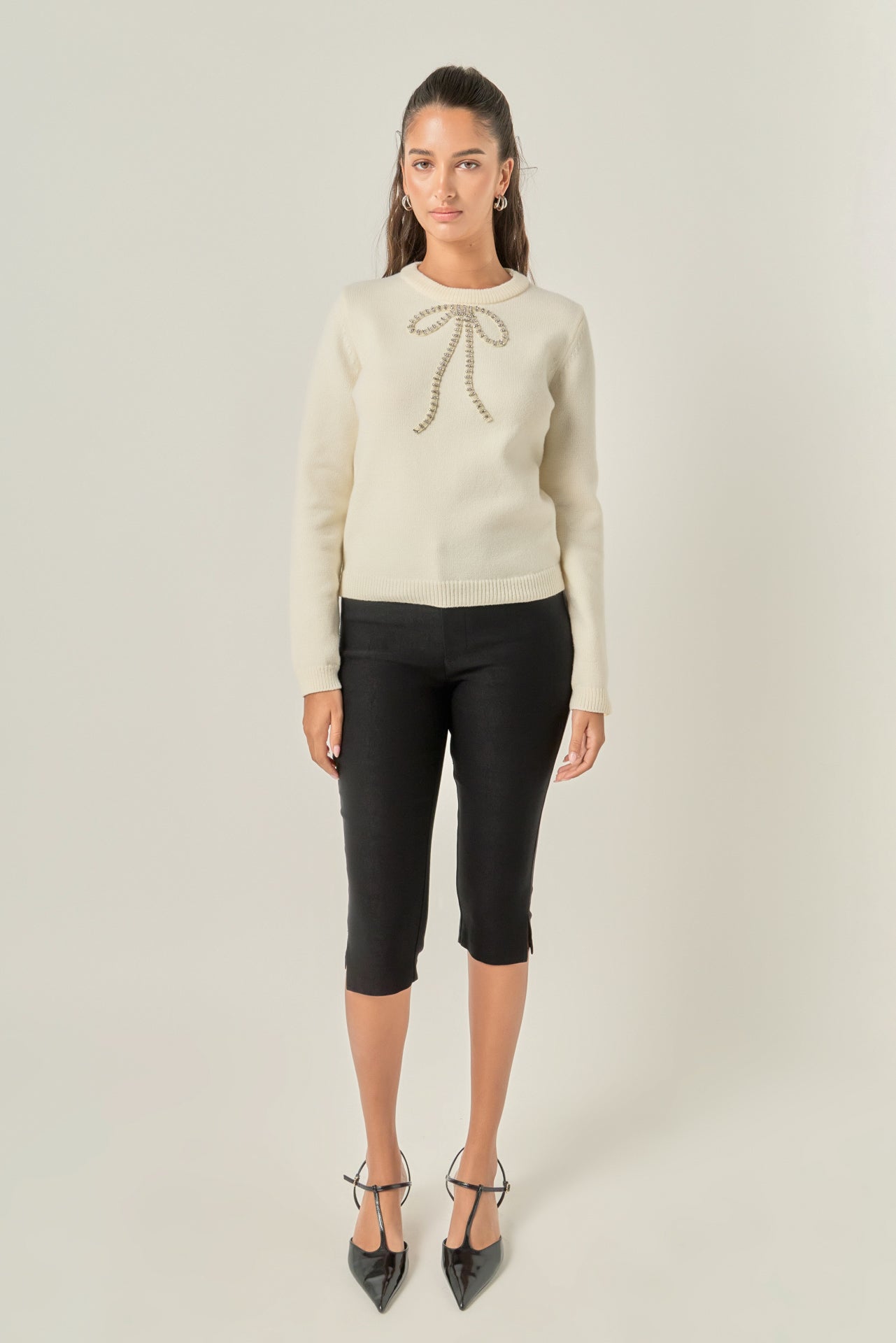 Contrast Piping Quarter Zip Sweater – English Factory