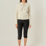 Rhinestone Bow Knit