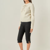 Rhinestone Bow Knit