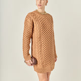 Oversized Cable Knit Dress