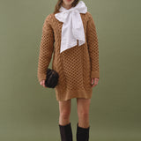Oversized Cable Knit Dress