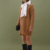 Oversized Cable Knit Dress