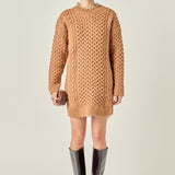 Oversized Cable Knit Dress